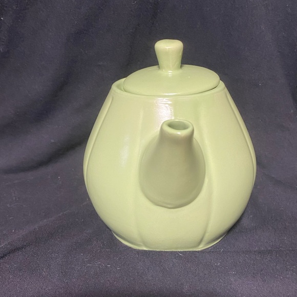 Teapot Olive green, modern deco, teapot vintage - Picture 4 of 10